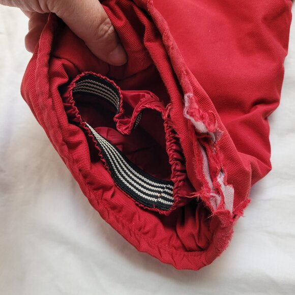 Mini Ungava Nylon Ski Pants Snow Bibs Red Size 3X Cargo Pockets Adjustable READ - Picture 12 of 14